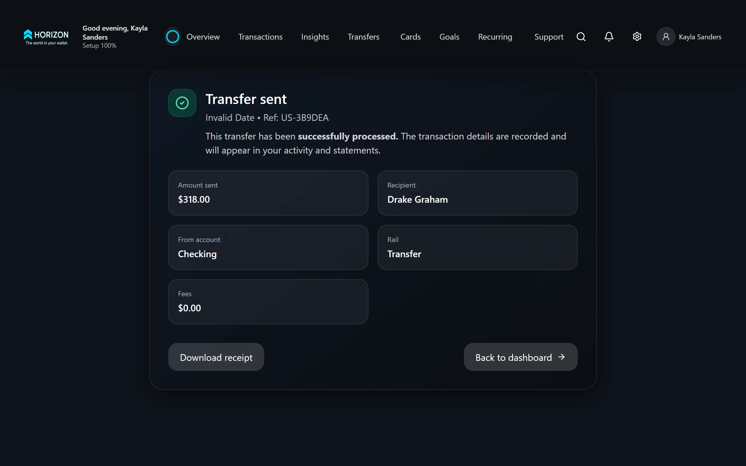 Transfer Success