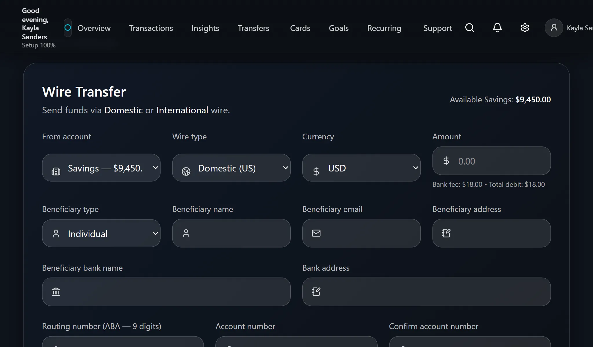 Wire Transfer