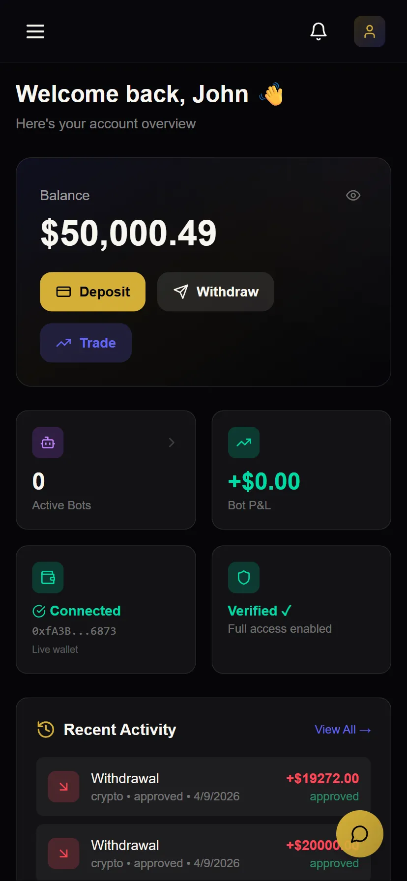 Mobile Dashboard